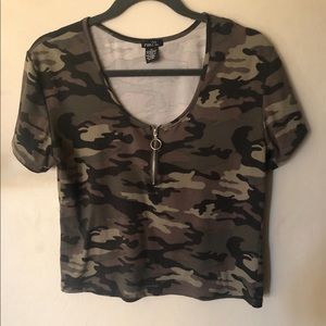 Camo crop top